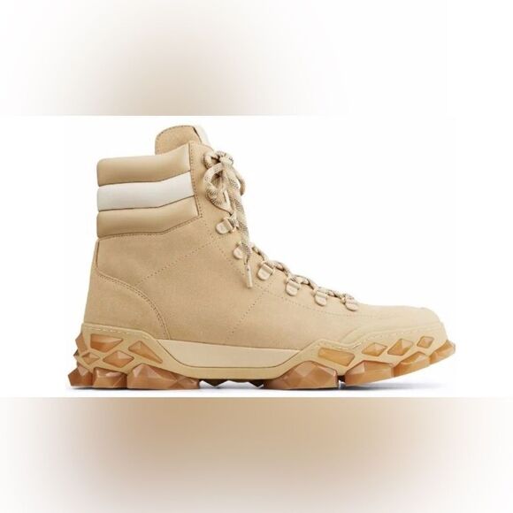 JIMMY CHOO Diamond x Hike ankle boots leather high top shoes rubber sneaker y2k - Picture 1 of 12